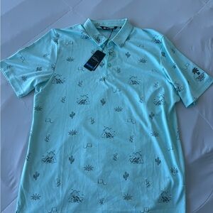 Travis Mathew Polo Shirt Mens Large - "All the Tacos" Mexican Design Golf NWT